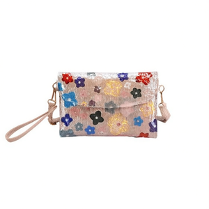 Sac à main multicolore en forme de fleur à cinq branches, sac bandoulière 17x26,5 cm, accessoire de mode - Product Image 2