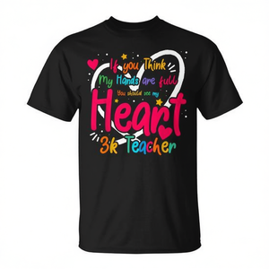 Camiseta Promocional Premium con Diseño de Corazón para la Semana de Apreciación a los Maestros y Regreso a Clases 3K - Product Image 2