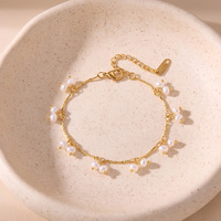Collier et bracelet en acier inoxydable tendance pour femmes Novirassine, bijoux en perles, style populaire recommandé par les influenceuses
