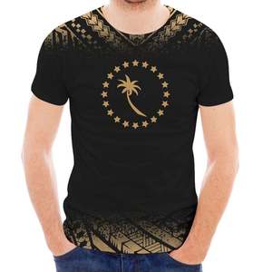 Venta al por mayor de camisas tribales con patrón de cocotero negro/blanco camisas con estampado personalizado <span class=keywords><strong>para</strong></span> <span class=keywords><strong>hombres</strong></span> verano <span class=keywords><strong>hombres</strong></span> camisa de moda de manga corta - Product Image 3