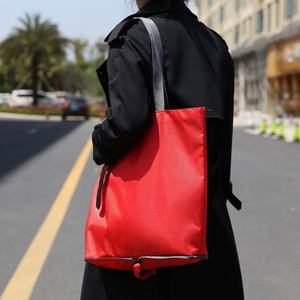 Promotion d'usine : Sac fourre-tout pliable en nylon écologique et imperméable avec logo personnalisé, sac de courses réutilisable en polyester - Product Image 6