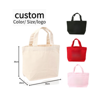 Tas Kanvas Tian-YL Kustom dengan Pegangan Bahu Katun, Penutup Ritsleting, Ramah Lingkungan, Desain Polos, untuk Wanita, Penggunaan Sehari-hari, Pantai, dan Luar Ruangan