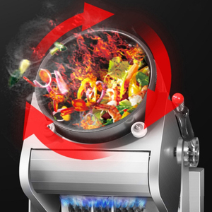Robot de cuisine de table portable, wok rotatif électrique, tambour, antiadhésif, machine à sauter automatique pour utilisation commerciale dans les <span class=keywords><strong>restaurants</strong></span> - Product Image 4