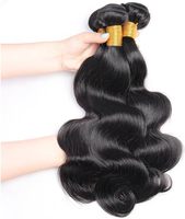 Extensions de cheveux humains brésiliens vierges Remy ondulés 100 % non traités, pré-collés, micro-liens, double épaisseur, 300 g, noir naturel, 8 mèches