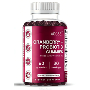 Probióticos Femeninos de la Mejor Calidad, Gomitas de Arándano, 1 Billón de Unidades de Lactobacillus para la Salud del Tracto Urinario, pH, Sin Gluten - Product Image 1