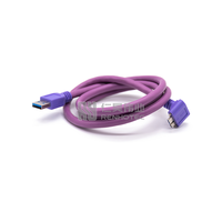 Câble de caméra industrielle USB 3.0 vers Micro B à angle droit avec verrouillage à vis, câble moulé pour transfert de données pour vision industrielle