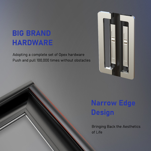 EEHE Cloison extérieure Portes coulissantes en aluminium Certifié NFRC Efficacité de l'isolation Triple portes coulissantes en verre trempé - Product Image 4