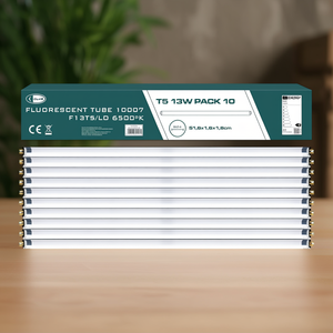 Tubo Fluorescente T5 de 13W, 6500K Blanco Frío, 51.6cm, Paquete de 10 Lámparas de Ahorro de Energía - Product Image 3