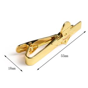 Vente en gros d'accessoires vestimentaires plaqués or de haute qualité, pince à cravate en métal avec logo personnalisé - Product Image 3