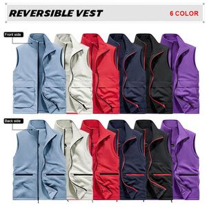 Chaleco de Terciopelo para Hombre, Invierno 2025, Cuello Alto, para Negocios, Trabajo, Aire Libre, Cálido y Grueso, con Logotipo Personalizado - Product Image 4