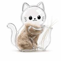 Pot commémoratif pour animaux de compagnie en gros, en forme de chat ou de chien, transparent, pour poils et moustaches, imprimé Kawaii, fournisseur de souvenirs