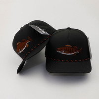 Topi Baseball Berkualitas Tinggi Cepat Kering 5 Panel Bordir 3D Dapat Disesuaikan Bernapas Cocok untuk Memancing di Luar Ruangan