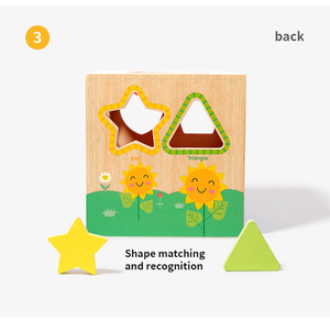 Montessori Multifunctional Wooden Educational Toy Geometric <strong>Shape</strong> Classification Color Box Recognition Early <strong>Learning</strong> Coin Box - Product Image 4