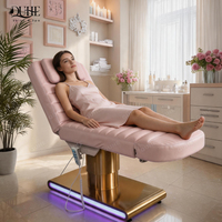Table de massage électrique blanche personnalisée pour salon de beauté, chaise médicale de podologie, lit de traitement esthétique pour esthéticienne, soins du visage et extensions de cils