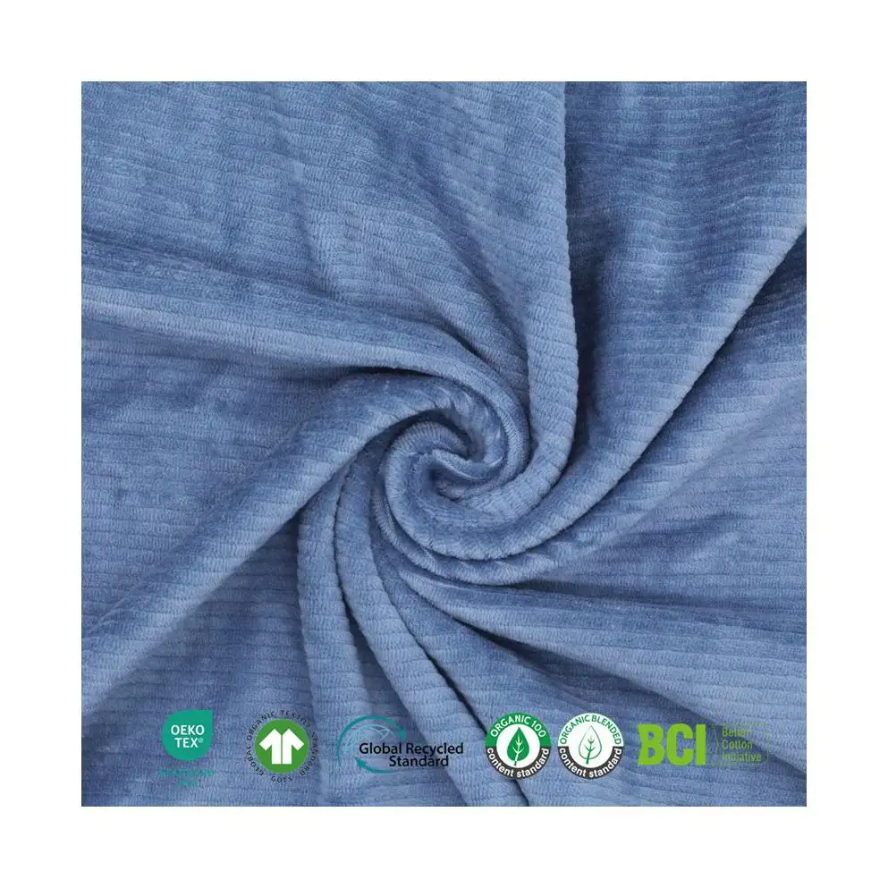 75 Cotton 25 Polyester Velvet Velour Super Soft Plush Fabrics For Blankets