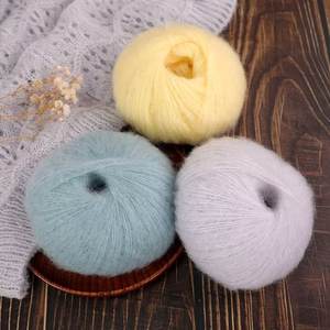 Lana mohair hilo Color cálido hilo de felpa ropa de invierno bufanda sombrero suéter tejido a mano - Product Image 5