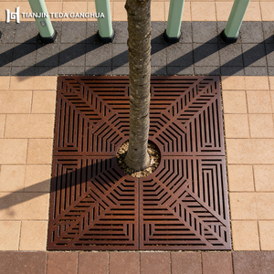 Fabricant OEM de couvercles de fossés d'arbres en acier résistant aux intempéries pour l'aménagement paysager - Product Image 1