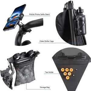 HOW TRUE vente en gros, chariot de traction manuel de Golf pliable en aluminium à 3 roues avec frein à pied - Product Image 6