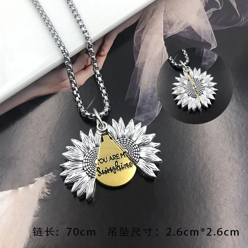 Hip Hop Necklace Style Men And Women Fashion Retro Pendant Alloy Stainless Steel Necklace