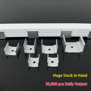 Accessoires pour bande LED néon flexible en silicone, support de fixation en aluminium à clipser, fixation pour éclairage linéaire encastré, pack commercial - Product Image 3