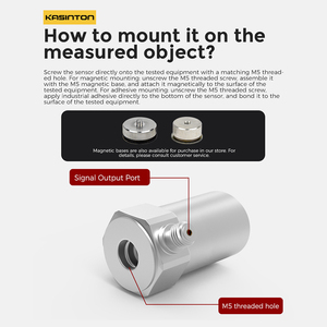 Acelerómetro KASINTON JSDEC0020TY con Carcasa de Acero Inoxidable, Fuente de Alimentación <span class=keywords><strong>IEPE</strong></span> de 18-28 VCC, Transductor de Aceleración Piezoeléctrico - Product Image 3
