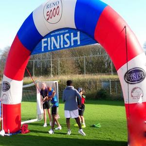 工厂充气户外白色拱门带RGB发光二极管灯活动广告照明彩虹发光拱门 - Product Image 3