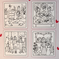 Bestie Moments – Livre de coloriage personnalisé à couverture rigide en papier, multicolore, 48 pages, anti-stress, pour adolescents et adultes