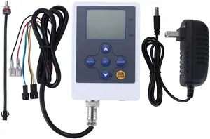 DFC15 LCD Display Controller+G3/4" Water Hall Sensor Flow Meter Flowmeter Counter 1-60L/min+G3/4" NC Electric Solenoid Valve