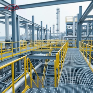 A36 Carbon Steel Sewage Grating Catwalk <b>Garden</b> Cross <b>Mesh</b> Durable Anti-Corrosion Welded Steel Grating - Product Image 6