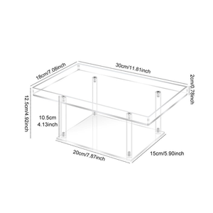 Plateau carré en acrylique transparent pour pâtisserie, support de présentation pour gâteaux, cupcakes, desserts, décoration de <span class=keywords><strong>buffet</strong></span> à domicile pour les fêtes - Product Image 2