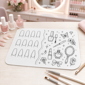 Beauty Brand Classic Eco-Friendly Non-Toxic Silicone Nail Art Mat With Customized Color & Logo For Practice Display
