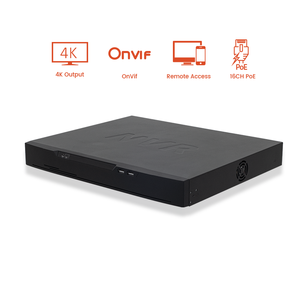 VEEZOOM NVR POE de 16 Canales y 16 Puertos con H.265, 2 SATA HDD, Soporte para hasta 8TB, Resolución 4K, Búsqueda Inteligente de Salidas - Product Image 1