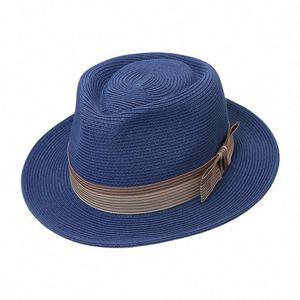 Chapeau de paille Fedora style britannique unisexe, idéal pour le printemps et l'été, protection solaire décontractée – Meilleure vente - Product Image 4