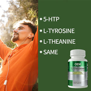 Etiqueta privada Relajación vegana Sueño y calma Pastillas de apoyo Suplemento Alivio del estrés Soporte Estado de ánimo <span class=keywords><strong>L</strong></span>-teanina Cápsulas - Product Image 3