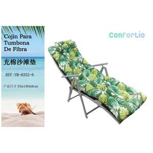 TUMBONA Tapis de plage rembourré en coton 55*174CM - 6 coussins et oreiller pour une relaxation confortable en plein air - Product Image 3