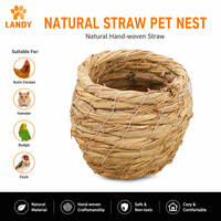 Nichoir écologique tressé en paille naturelle pour cailles boutonnières et parakeets – Boîte à nids suspendue décorative pour jardin