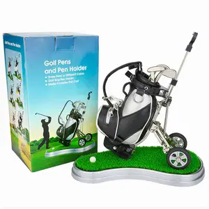 Pabrik Grosir Pemegang Pena Desktop Pemegang Pena Golf Hadiah Kreatif Golf Dapat Pemegang Pena Golf