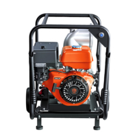 Pompa Air Bensin 18HP 6 Inci 150mm 158m3/jam Pompa Sentrifugal Self Priming Volume Tinggi dengan Roda untuk Bantuan Bencana Euro V