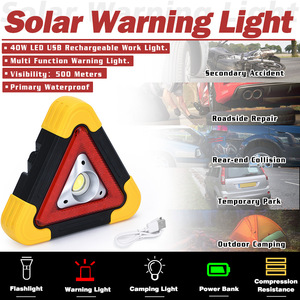 Poyracing – triangle lumineux d'avertissement LED, étanche IP65, lumière de sécurité d'urgence pour voiture, pour assistance routière - Product Image 2