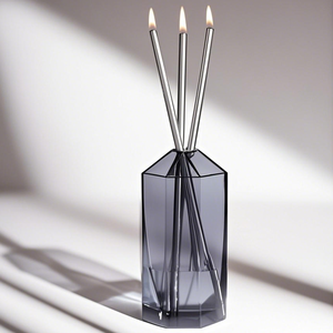 <span class=keywords><strong>Bougie</strong></span> Infinie Sans Fin pour la Décoration Intérieure de Luxe Bougeoirs en Métal Doré Argenté Huile Minérale pour Diwali Fête des Pères pour les Bars - Product Image 2