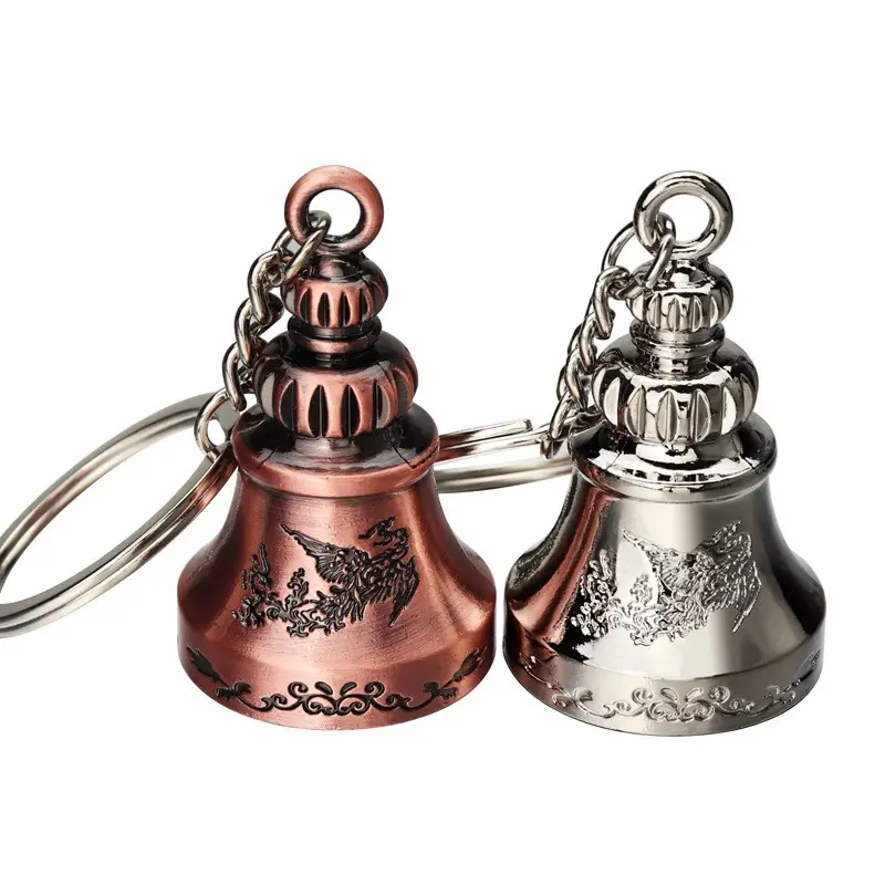 Chinoiserie bell keychain Tourist attractions Metal keychain Camel bell key chain Company promotional gifts