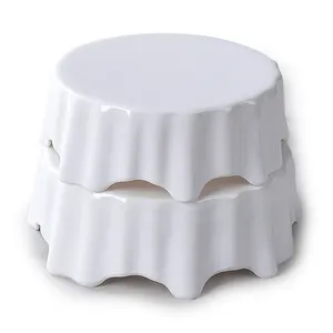 メラミンスタンドプレートホワイトシーフード刺身ドライアイスフローラルディナープレート硬質プラスチックディナープレート装身具皿