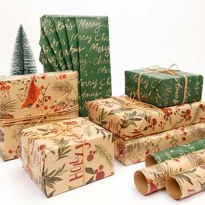 Wholesale 80g Christmas Kraft <b>Paper</b> <b>Tissue</b> 43*300cm Gift Luxury Custom Packaging <b>Wrapping</b> <b>Paper</b> Roll - Product Image 6
