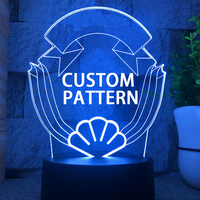 Lampe de nuit LED créative 3D personnalisée avec styles de clubs de football, à brancher, avec capteur