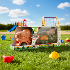 Camión Dinosaurio Sauro 29x12x8 cm con Remolque Retráctil para Niños de 3+ Años - Product Image 3