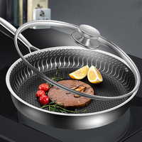 Ensemble de 5 ustensiles de cuisine modernes et classiques en acier inoxydable, casseroles et poêles industrielles pour la cuisine (vente en gros)