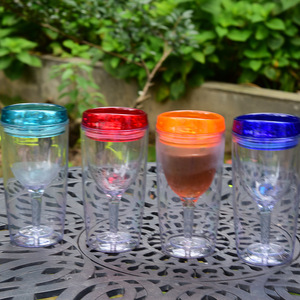 Vaso para Vino <span class=keywords><strong>de</strong></span> 10 oz - Vaso Aislado <span class=keywords><strong>de</strong></span> Doble Pared <span class=keywords><strong>de</strong></span> Acrílico con Tapa para Beber, Color Rojo <span class=keywords><strong>Merlot</strong></span> - Product Image 5