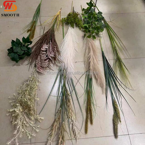 SMOOTH Otoño Boho Natural Artificial Pampas Foxtail Grass Row Decoración para Pasillo de Boda al Aire Libre Guirnalda de Flores de Vegetación Silvestre - Product Image 3