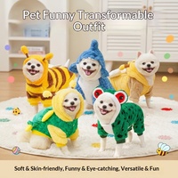 Costume de transformation amusant pour animaux de compagnie (chiens et chats) en velours corail, style original, pour l'hiver, vente en gros 198A Anhui