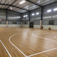 Revêtement de sol sportif Runsure en chlorure de polyvinyle résistant à l'usure, garantie 10 ans pour salle de sport, substrat de sol en bois, style britannique/européen